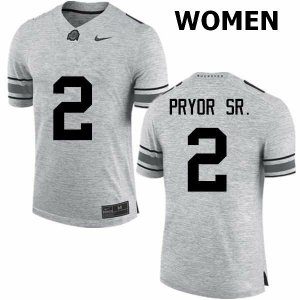 Women's Ohio State Buckeyes #2 Terrelle Pryor Sr. Gray Nike NCAA College Football Jersey Copuon SCF0644JD